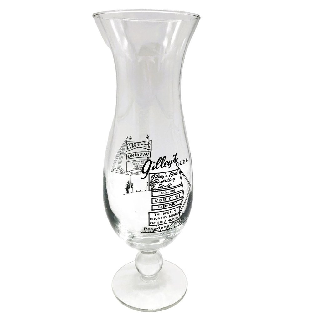 Gilley's Nightclub Tall Cocktail Glass Mickey Gilley Honky Tonk Urban Cowboy